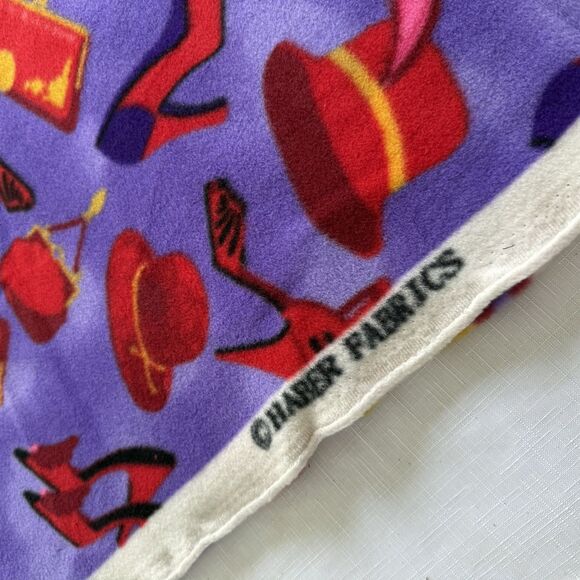 Red Hat Society Fleece Fabric Hats Shoe Purse Haber Fabrics 35" x 60" Wide - Picture 3 of 4